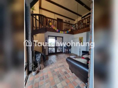 Tauschwohnung: Wohnung auf einem Hof im Grünen