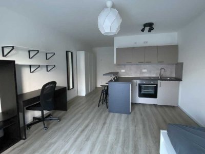 Neubau 2019: möblierte 1,5-Zimmer-Wohnung mit Balkon und Einbauküche in Bochum