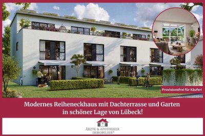 Modernes Reiheneckhaus mit Dachterrasse und Garten in schöner Lage von Lübeck!