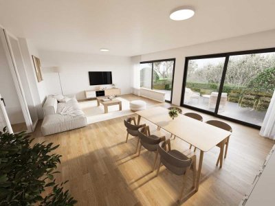 Sonnige 4 Zimmer Gartenmaisonette " Haus im Haus“  Privatgarten! Balkon! UG ca. 43 m²! Garage!