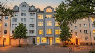 Wohnen am Puls der Stadt – 2-Zimmer-Wohnung im Medienhafen mit Balkon und Gemeinschaftsgarten