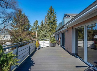 5-Zimmer-Penthouse-Maisonette direkt am Tegeler Forst mit zwei Dachterrassen & Stellplätzen