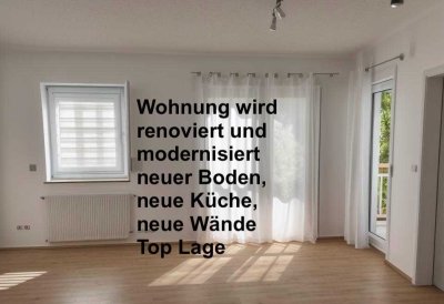 Modernisierte 2-Zimmer Wohnung mit Balkon und neuer Einbauküche, 1. OG in Frankfurt-Niederrad