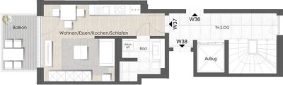Moderne 1-Zimmer-Wohnung in gefragtem Neubau
