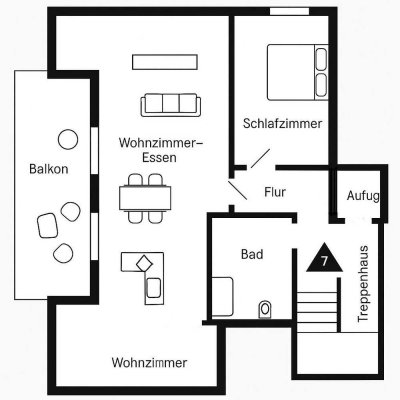Erstbezug mit Balkon: Stilvolle 2-Zimmer-Dachgeschosswohnung mit geh. Innenausstattung