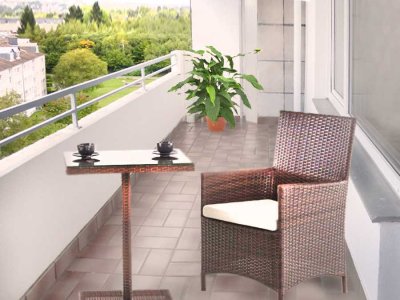 Ffm-Eschersheim: Hier lebt man gerne - 1,5 Zi. Wohnung mit Balkon & Fernblick in gepflegtem MFH