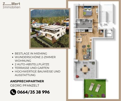 Mieming: Hochwertige 2-Zimmer-Wohnung in Bestlage zu verkaufen