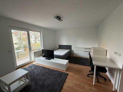 Möblierte 1-Zimmer-Wohnung mit Balkon – ideal für Studierende & Hochschulpersonal, Dresden Plauen