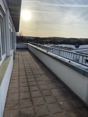 Penthaus mit großer Terrasse über den Dächern von Apolda