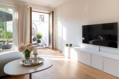 Df.-Golzheim: Elegante 3 1/2-Raum-Wohnung mit Gartenterrasse  in einem attraktiven Gebäude