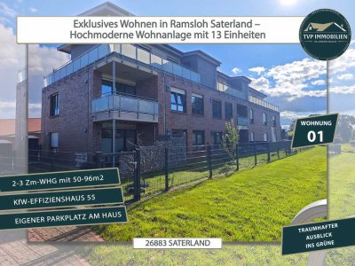� Kapitalanlage o. Eigenheim? Exklusive 2–3 Zi.-Whg. in moderner Wohnanlage mit GARTENANTEIL (WH1)