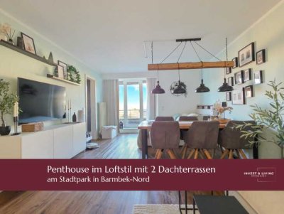 Wunderschöne Penthouse-Wohnung am Stadtpark mit 2 Dachterrassen