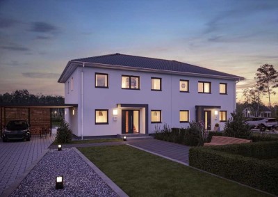 *Einmalige Gelegenheit: DHH auf Baugrundstück mit Wald- und  Volksparkzugang*