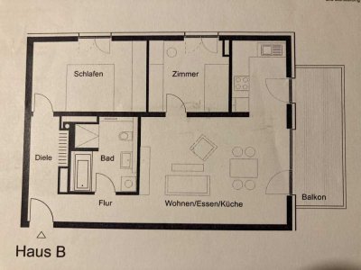 Neuwertige barrierefreie 3-Zimmer-Wohnung mit Balkon und EBK in Karlsbad Langensteinbach