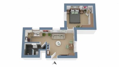 KfW 55 Standard: Moderne 2-Zimmer-Wohnung – kernsaniert und zentral in Rinteln