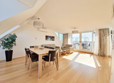 ++NEU++ 50 m zum Augarten! Seltene High-End-Dachgeschosswohnung mit zwei Sonnenterrassen, Weitblick und ruhiger Lage!