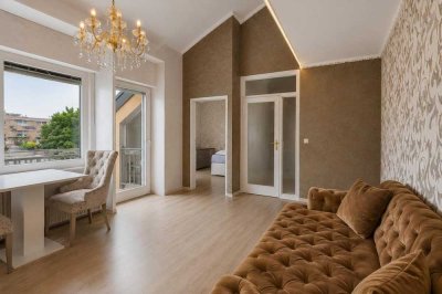 Ruhige 3-Zimmer-Wohnung mit hohen Decken, Balkon & Tiefgarage im Grünen