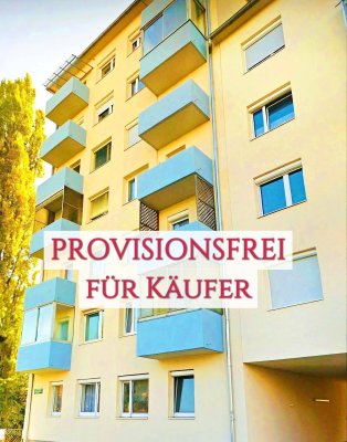 RUHELAGE NÄHE MESSE GRAZ: WG-taugliche 2-Zimmer-Wohnung (3 Zimmer möglich) mit Balkon und Ausblick