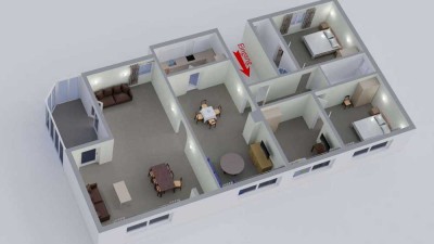 5-Zimmer-Wohnung mit *** Wintergarten, Einbauküche, 2 Bädern ***