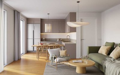 QNG-zertifiziert: Zwei Zimmer Wohnung mit Balkon in Westausrichtung