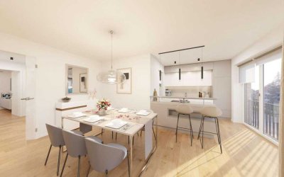 Gehobene 3-Zi-Neubauwohnung mit Balkon in Münster Düesbergviertel im 1. OG