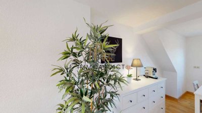 Kaufen statt mieten - bezugsfreie, möblierte 2-Zimmer-Dachgeschosswohnung