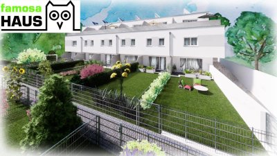Provisionsfreies Ziegelmassivhaus (Niedrigenergiehaus) mit Keller, Dachterrasse und Eigengarten samt Garagenplatz