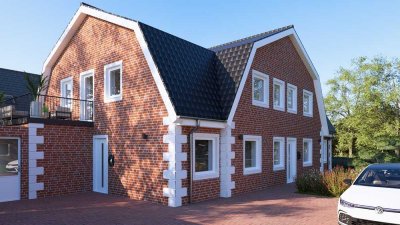 Neubau: 2-Zimmer-Wohnung mit Balkon auf rückliegendem Grundstück am Flötenteich