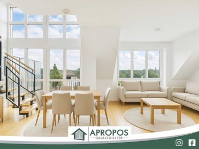 Weitblick der R(h)einhaut - Luxusfeeling über den Dächern von Baerl