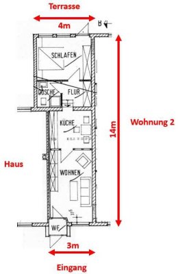2-Zimmer-Wohnung 45qm mit Terrasse in Gifhorn