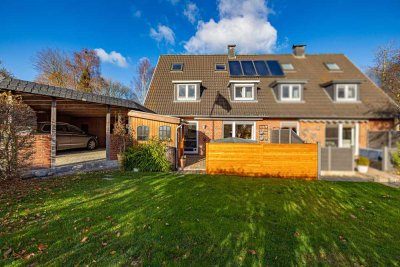 Langballig: Gepflegte DHH in ruhiger Lage 
2000 kernsaniert, Südgarten und neuer Wärmepumpe in Q1 2