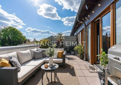 Penthouse-Feeling: Endetage mit großer Dachterrasse