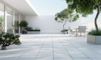 MODERNISIERTE SKYLINE-WOHNUNG MIT 60 QM SONNENTERRASSE UND BLICK AUF DEN RÖMERTURM +PROVISIONSFREI+