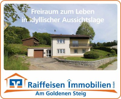 Einfamilienhaus mit barrierefreier ELW in ruhiger, idyllischer Aussichtslage bei Hohenau