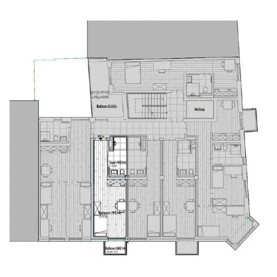 WE14 All-inclusive-Miete: exklusiver vollmöblierter Neubau, 2-Zi-Wohnung mit Balkon und Einbauküche