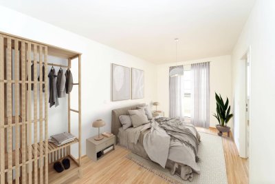 Drei-Zimmer-Dachgeschoßwohnung mit Balkon und Dachterrasse - Erstbezug - zu mieten in 1020 Wien