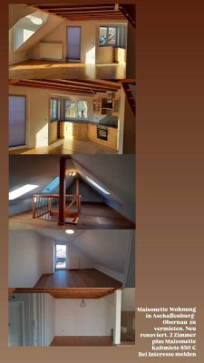3-Zimmer DG Maisonette Wohnung in Aschaffenburg-Obernau mit 72 m² Wohnfläche