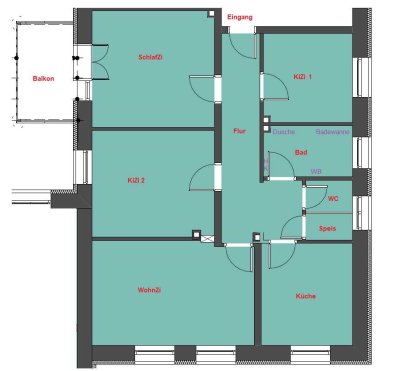 4-Zimmer Wohnung mit Balkon im EG in Regensburg-Westenviertel