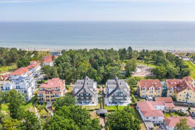 Schöne Wohnung am Kurpark in Baabe mit Balkon und Meerblick