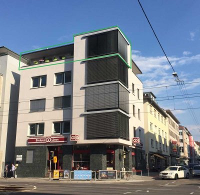 moderne Penthouse-Wohnung mit Aufzug und großem Balkon in Stuttgart-West