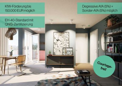 Moderne 2-Zimmer Neubauwohnung mit Balkon in Berlin-Köpenick | Effizienzhaus 40