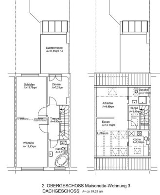 Gepflegte 3,5-Zimmer-Wohnung mit Dachterrasse und EBK in Bremen - Mitte