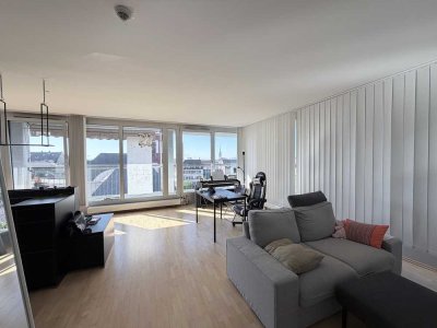 Moderne 2-Zimmer-Wohnung im Zentrum Mannheim mit Skylineblick