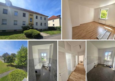 2-Raum-Whg. in ruhiger und grüner Lage in Böhlen! Bad m. Fenster, Keller, WM-/Fahrradraum, SP mgl.