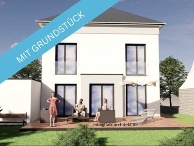 Neubau Stadtvilla mit Keller, A+, KfW 40, PV Anlage, Fußbodenheizung,  mit Grundstück zum Festpreis!