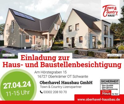 TOWN & COUNTRY HAUS BAUSTELLENBESICHTIGUNG am 27.04. von 11-15 Uhr in Oberkrämer OT Schwante