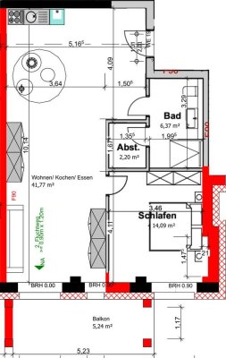 3 OG / 2 Zimmer / 69 qm / WHG 19