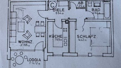 Helle 2-Zimmer Wohnung mit Balkon im Grünen / 1. OG in Landshut-Nikola