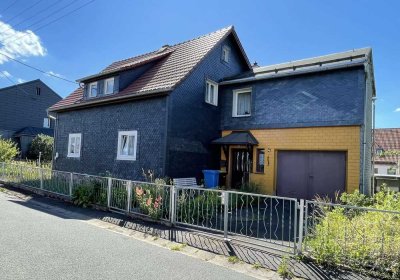 mit 66.000 FÄNGT das LEBEN an! EFH-Anwesen in Schnett / Thür. Wald - mit Garage, GarTen etc