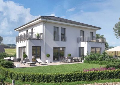 Doppelhaushälfte zum Preis von 295.000 Euro inklusive Grundstück.